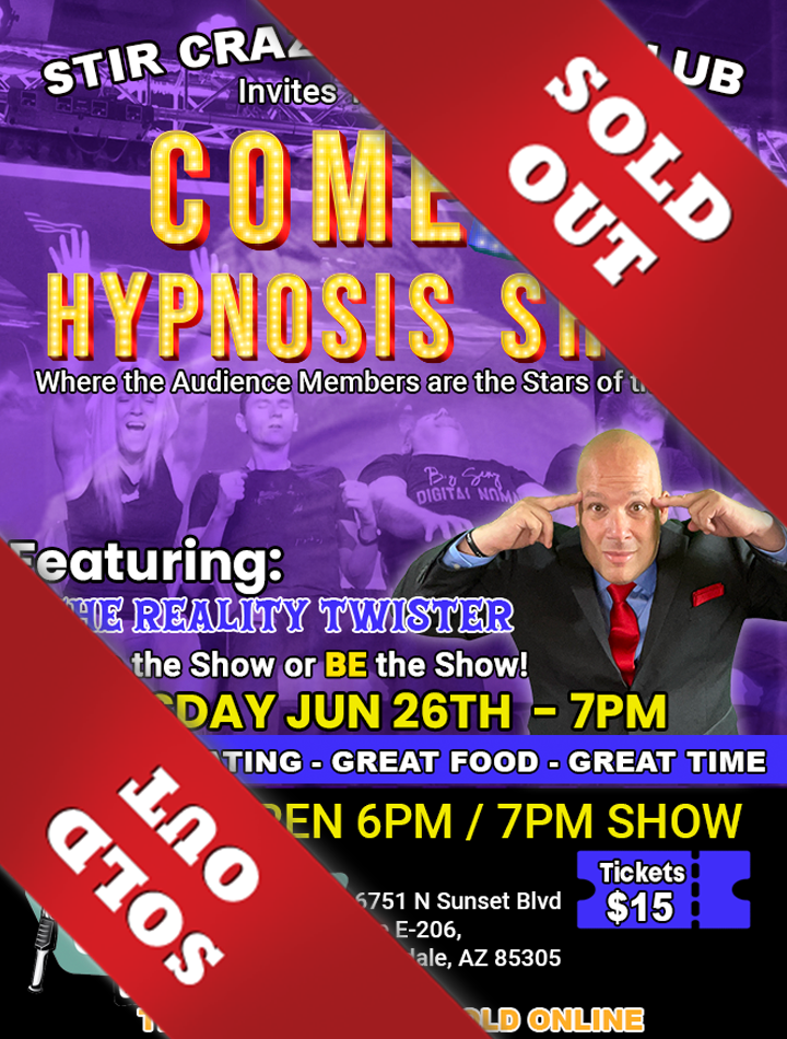 Stir Crazy Comedy Club Hypnosis Show